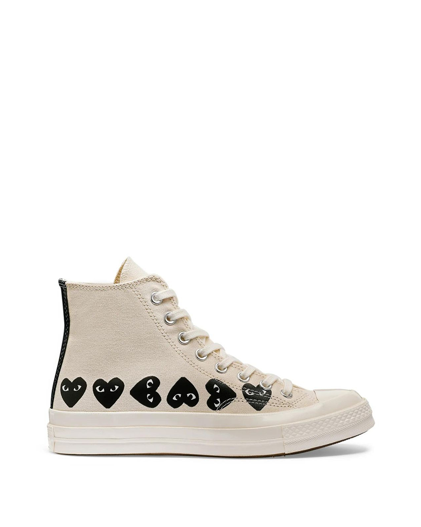 Converse x Comme Des Garcons Play Black Multi Hearts High Top White SSTORIES