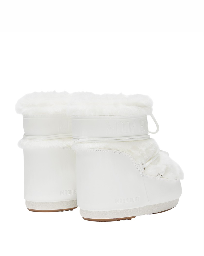 Moon Boot Icon Low Faux Fur Snow Boots White