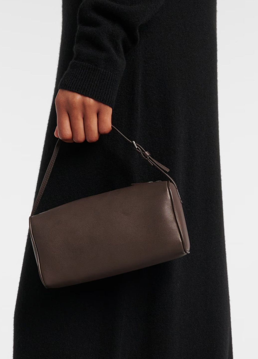 The Row 90's Bag in Leather Dark Mocha — SSTORIES