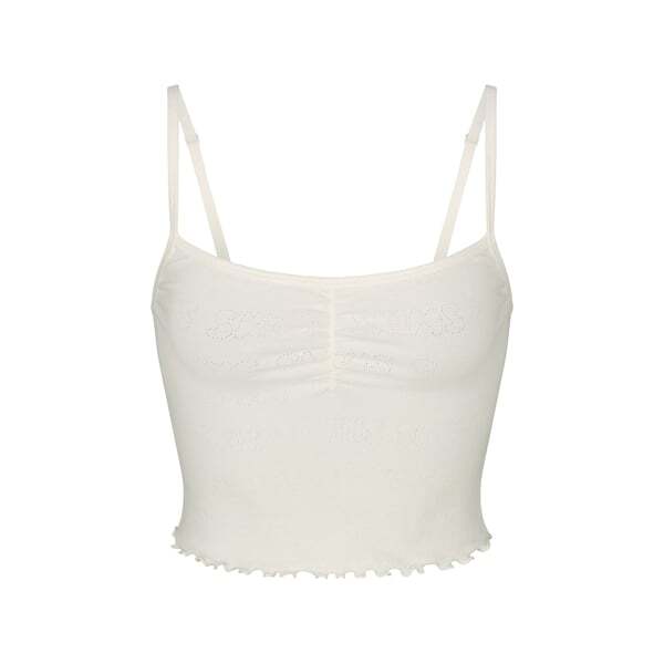Skims Logo Pointelle Cami Marble