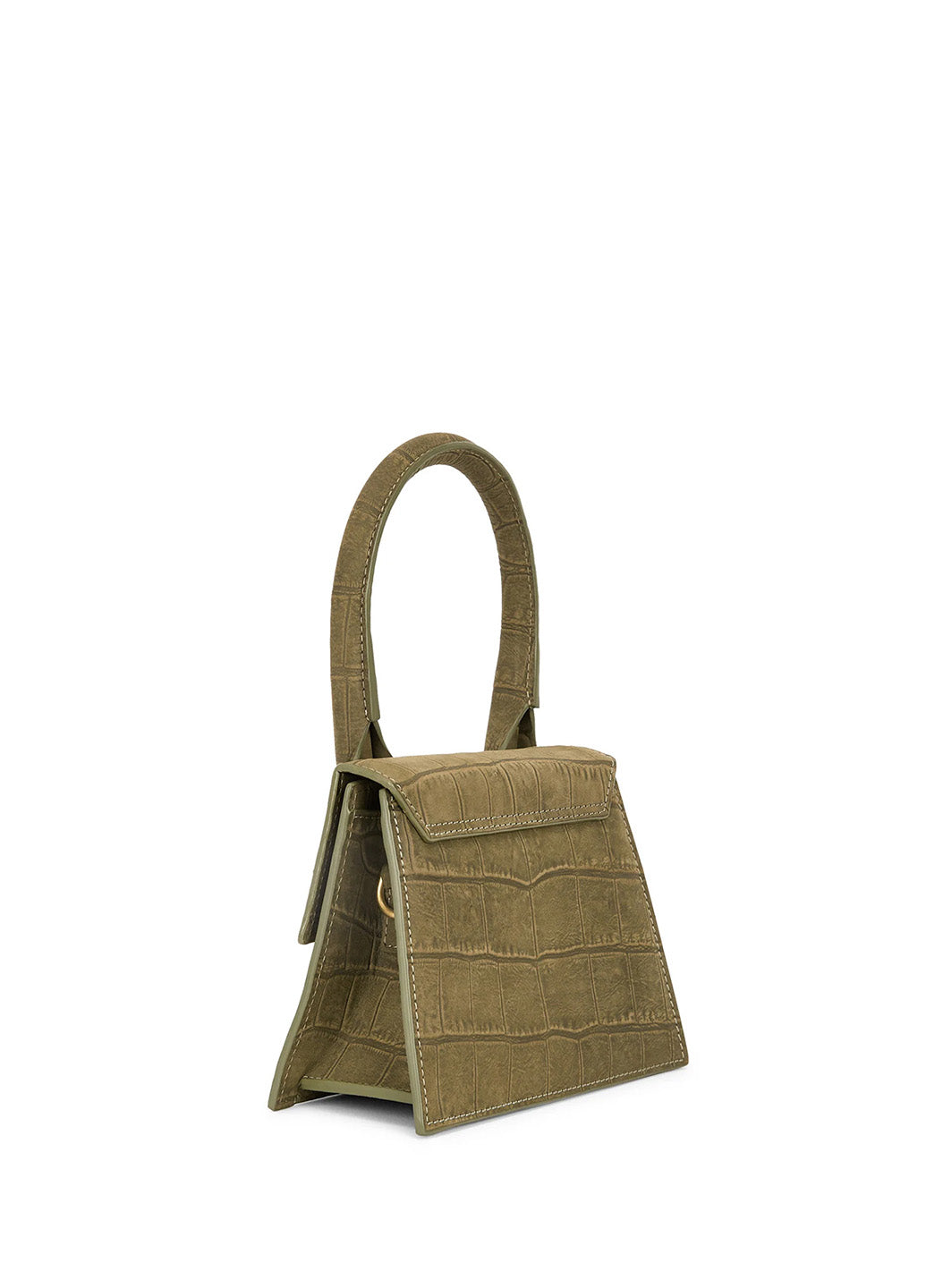 Jacquemus Le Chiquito Mini leather bag Olive Croco