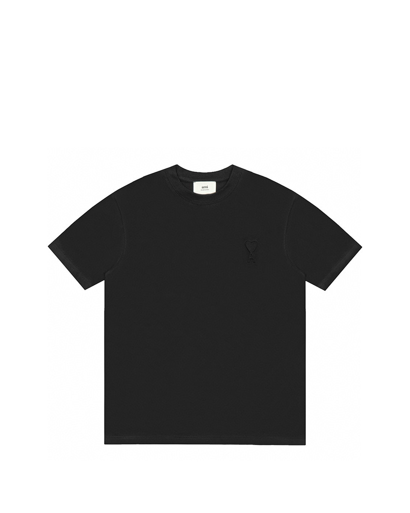 AMI Paris Ami De Coeur Embossed Heart T-Shirt Black