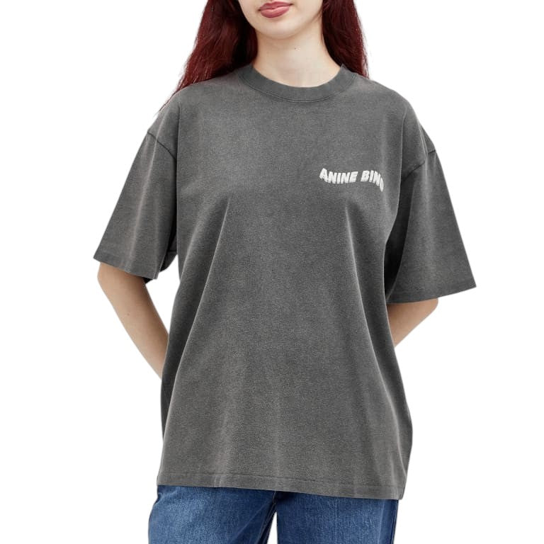 Anine Bing Kent Love T-shirt Washed Black