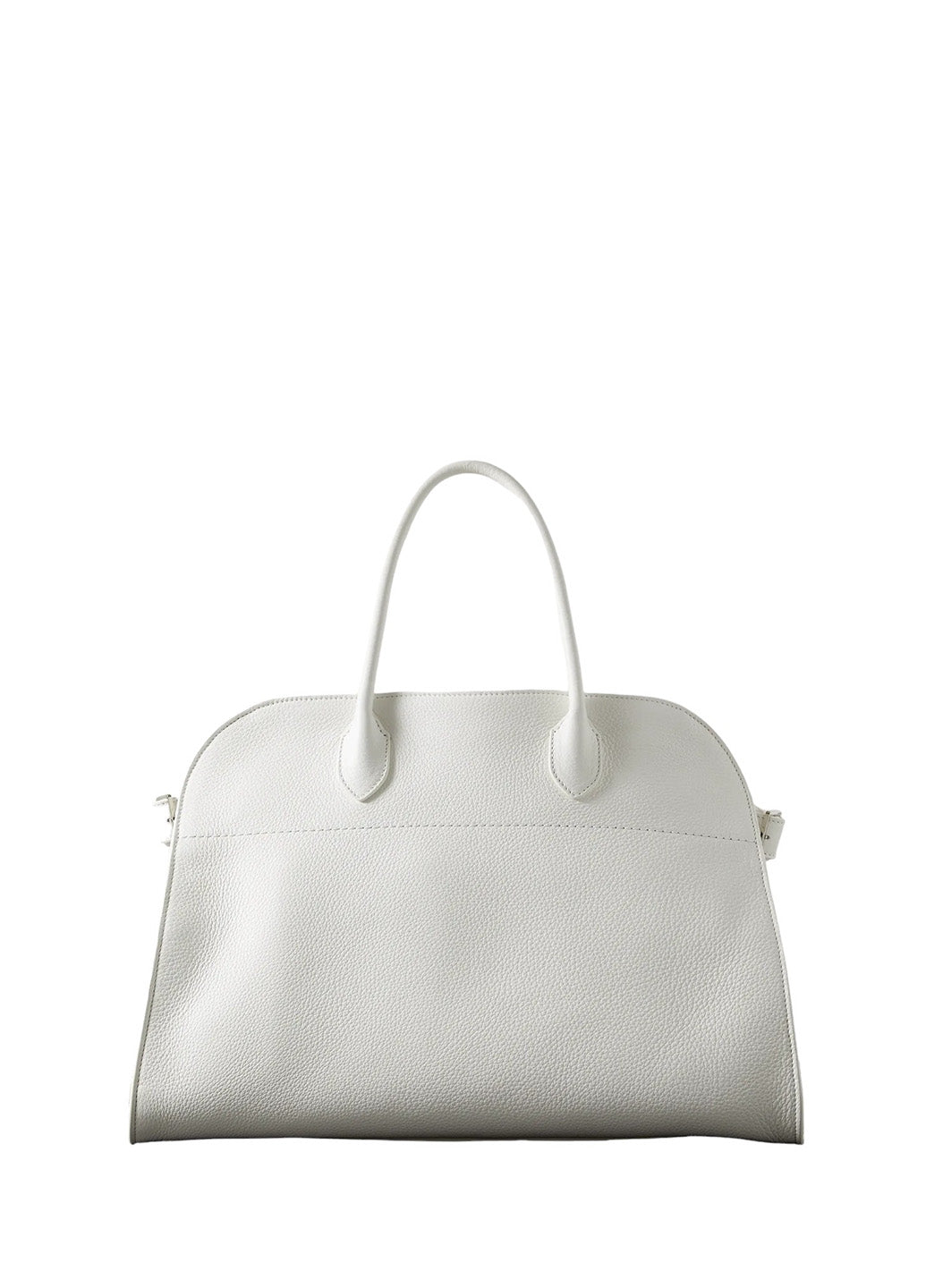 The Row Soft Margaux 15 Bag in Leather White