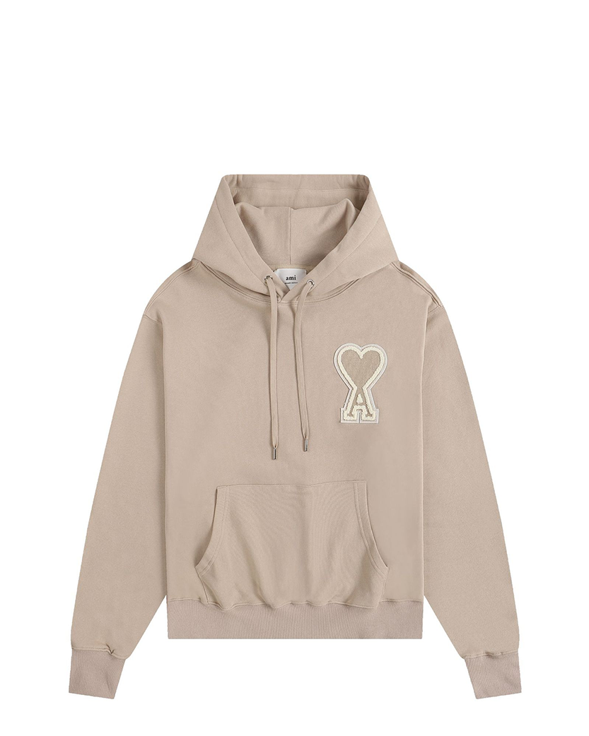 AMI Paris Oversize Ami de Coeur hoodie Khaki
