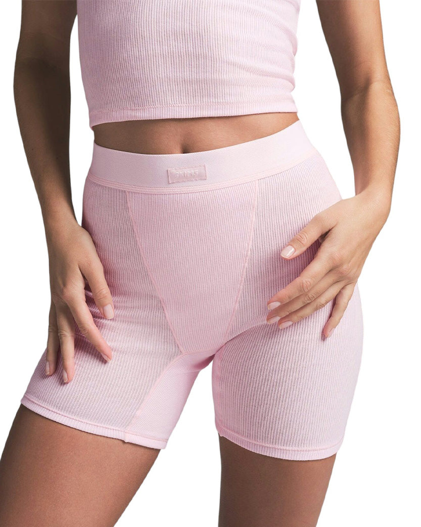 Skims Cotton Rib Boxer Cherry Blossom