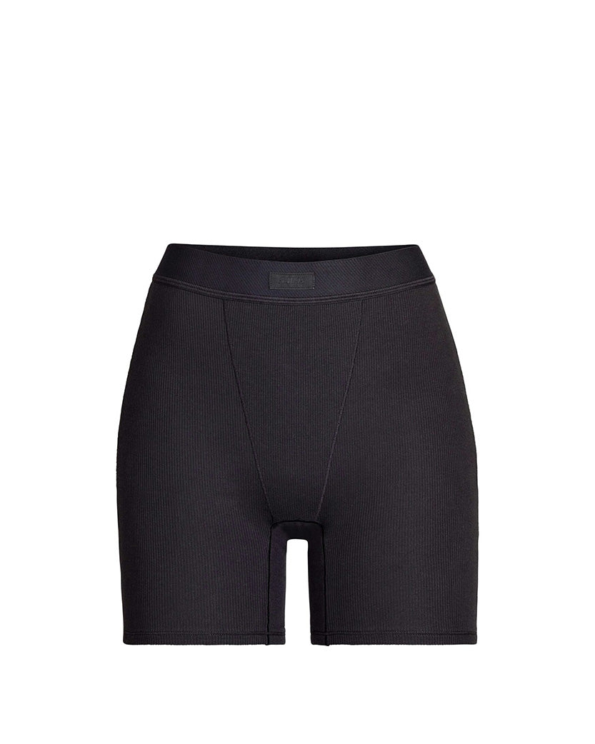 Skims Cotton Rib Boxer Soot