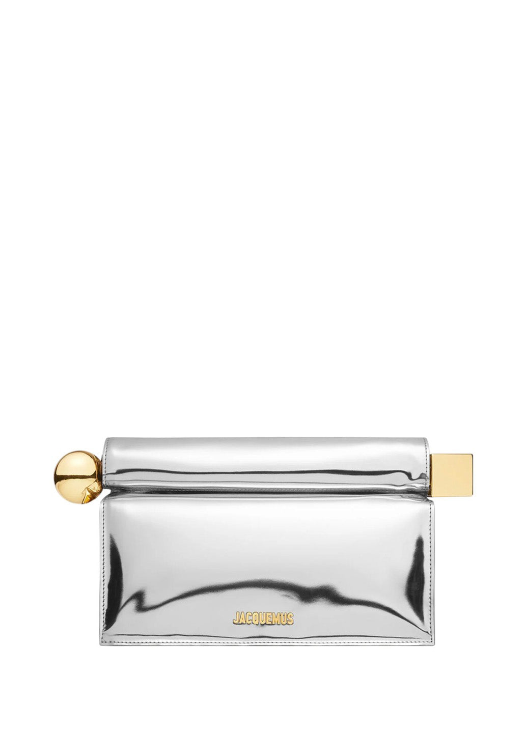 Jacquemus The Rond Carre Clutch Silver