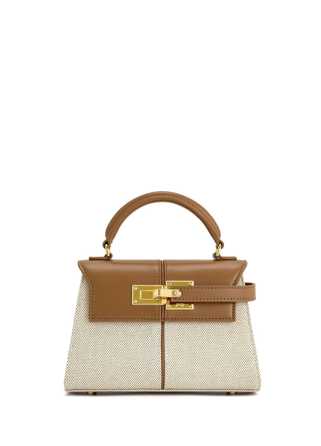 JW PEI Elise Top Handle Bag Brown Canvas