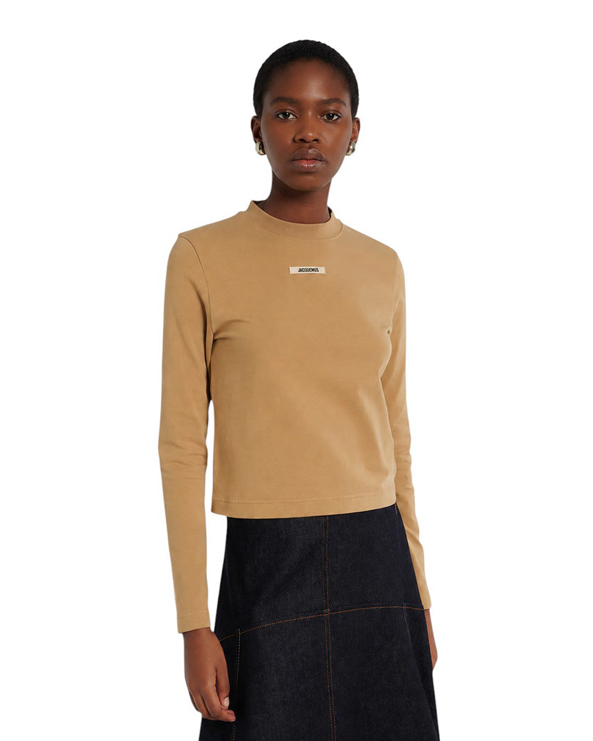 Jacquemus Les Classiques The Gros Grain Long-Sleeve T-Shirt Beige