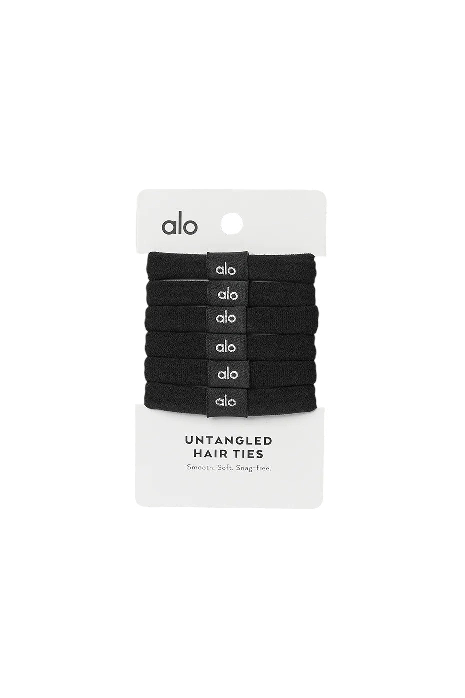 Alo Yoga Untangled Hair Tie 6-Pack Black