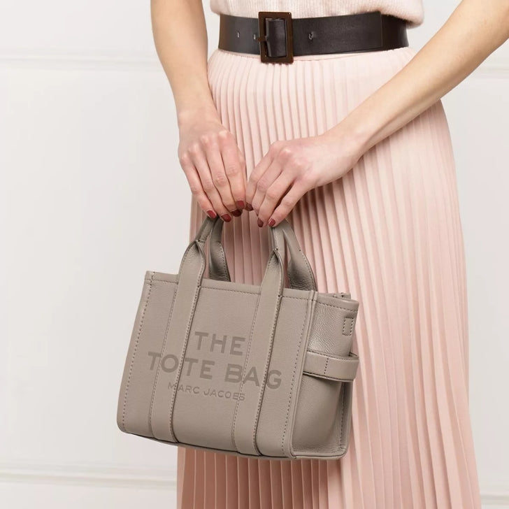Marc Jacobs Leather Mini Tote Bag Grey
