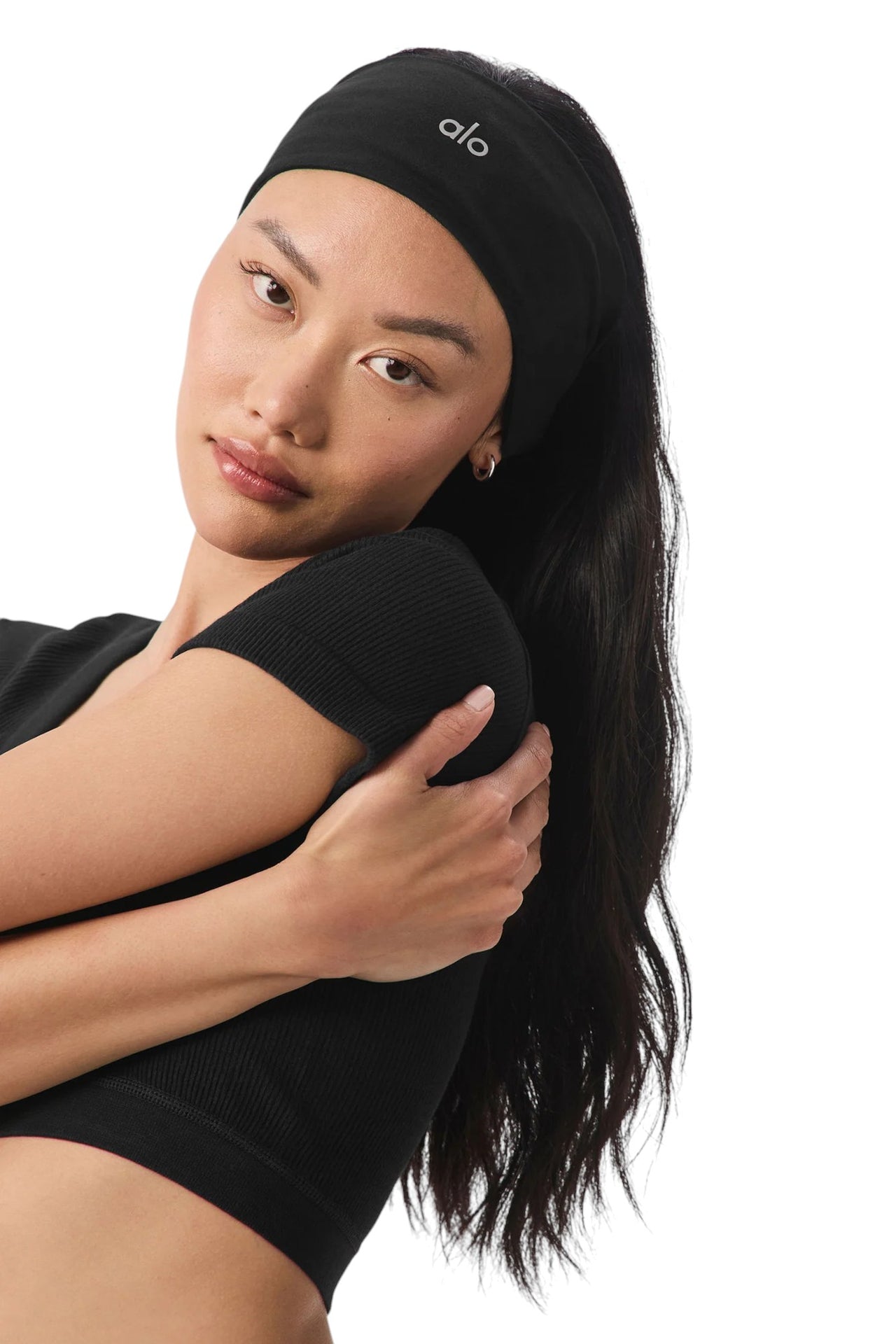 Alo Yoga Performance Conquer Headband Black