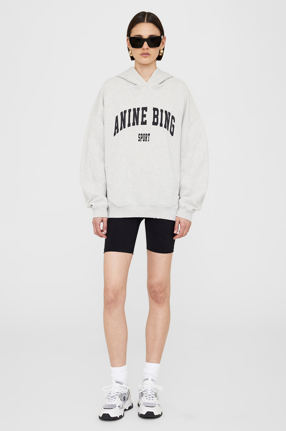 Anine Bing Harvey Hoodie Heather Grey