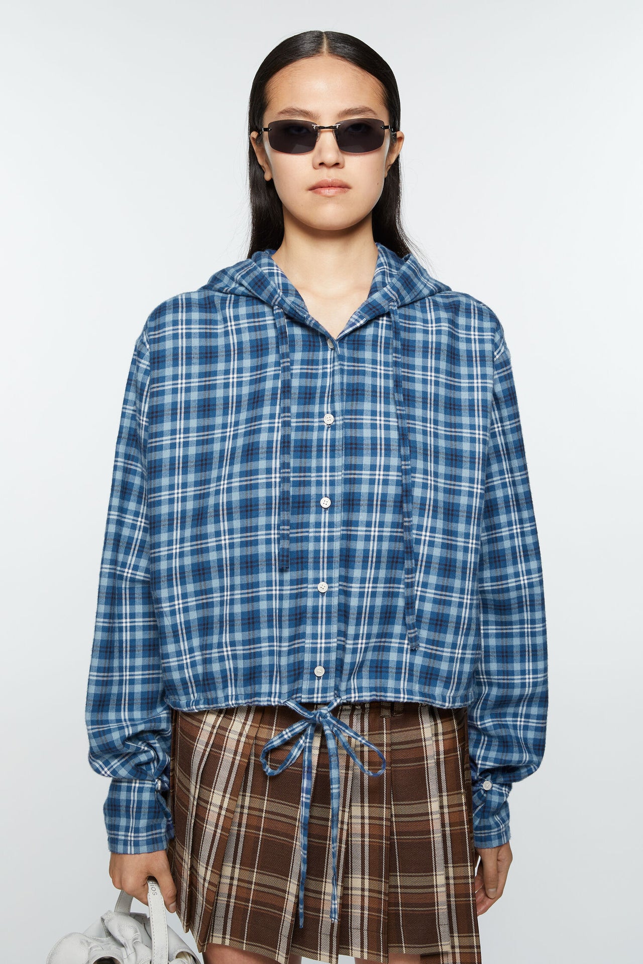 Acne Studios Hooded Shirt Mid Blue/Dusty Blue