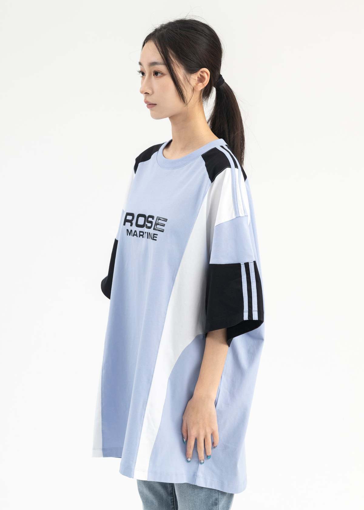 Martine Rose Oversized Panelled T-shirt Blue
