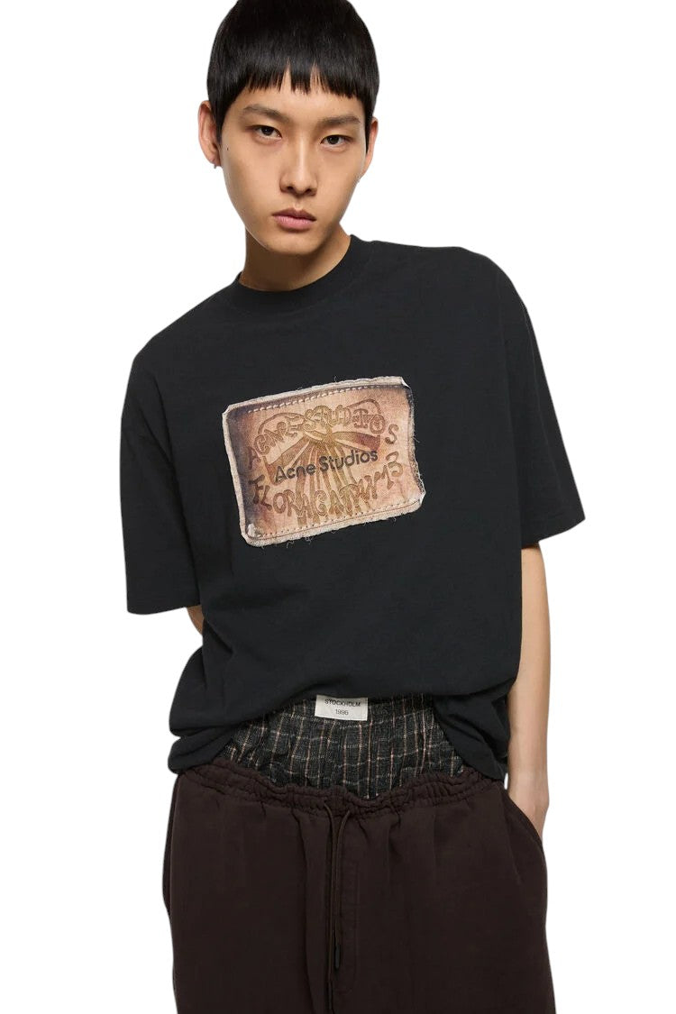 Acne Studios Floragatan 13 Logo T-Shirt Faded Black