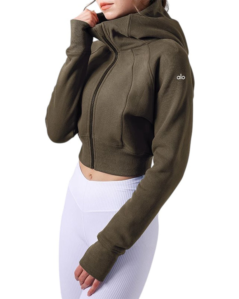 Alo Yoga Hooded Jacket Olive