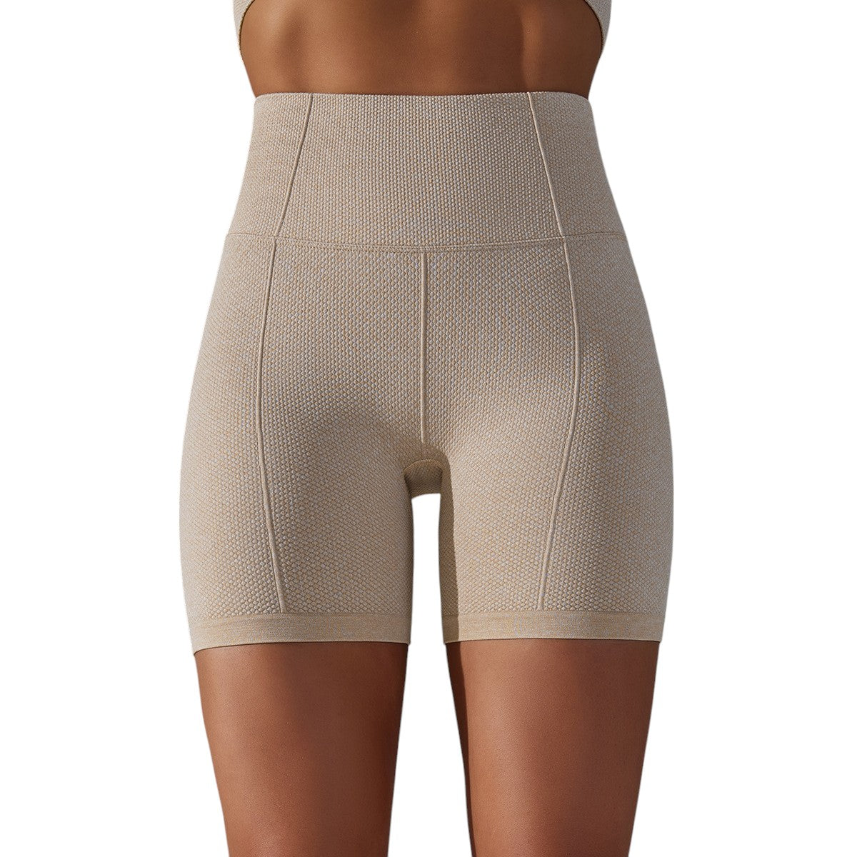 Alo Yoga Tight Fit Sports Shorts Beige