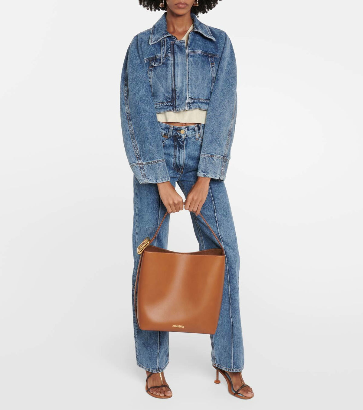 Jacquemus Le Regalo Leather Shoulder Bag Light Brown