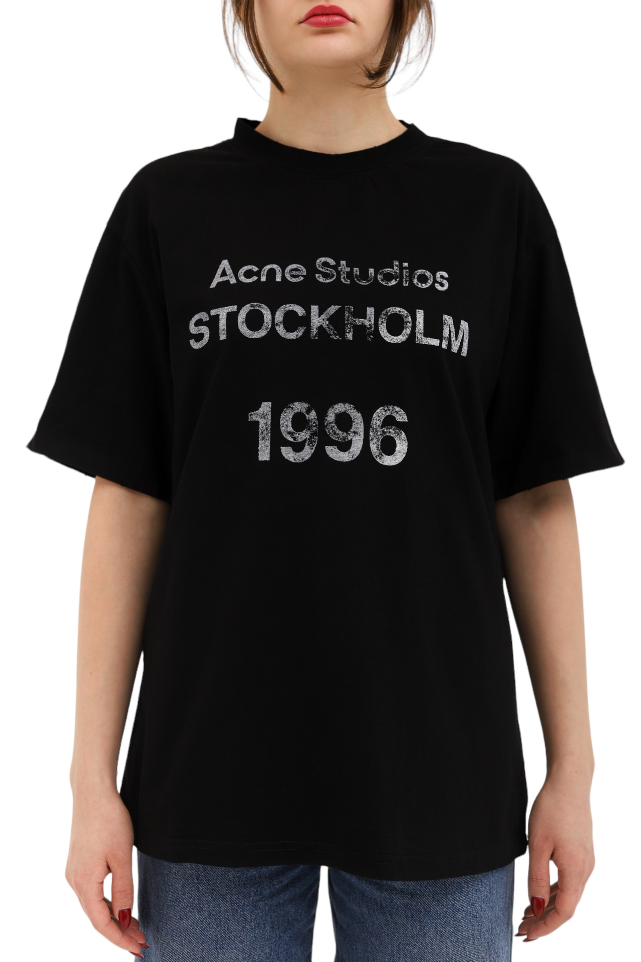 Acne Studios Logo Stamp T-Shirt Faded Black