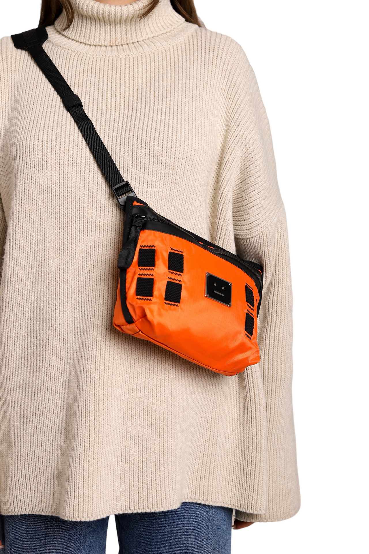 Acne Studios Logo plate belt bag Orange
