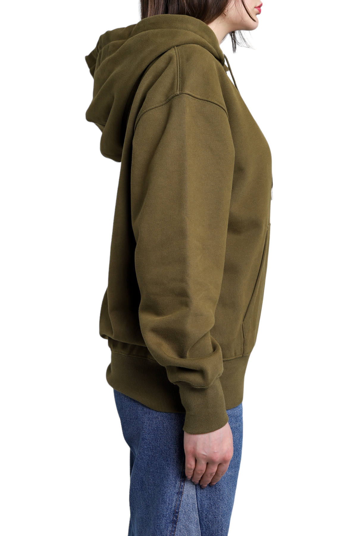 AMI Paris Oversize Ami de Coeur hoodie Olive