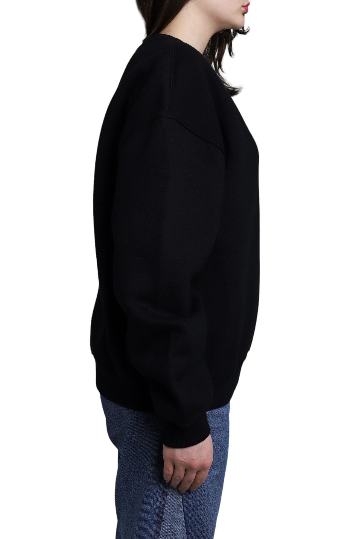 AMI Paris Sweatshirt Satin Label Black