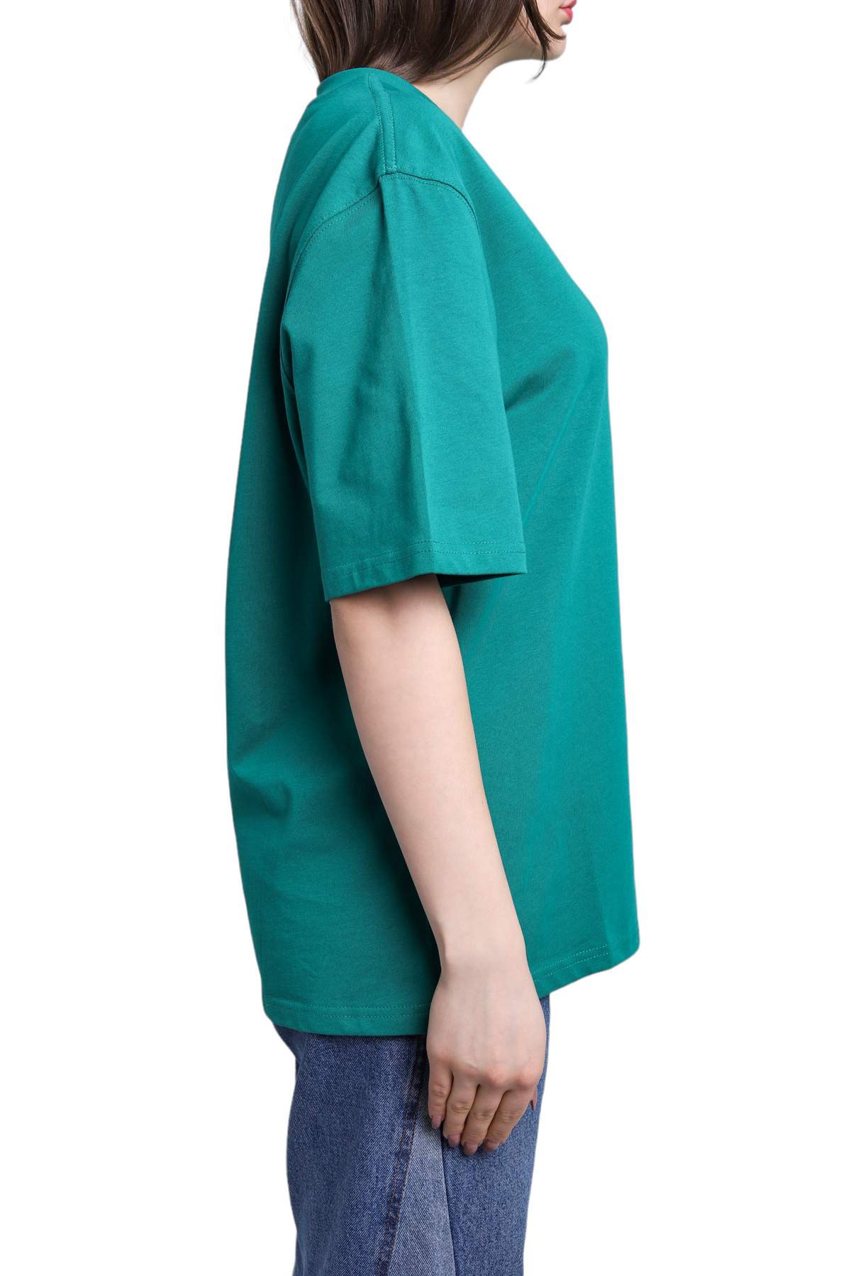 AMI Paris Ami de Coeur Lurex T-Shirt Green