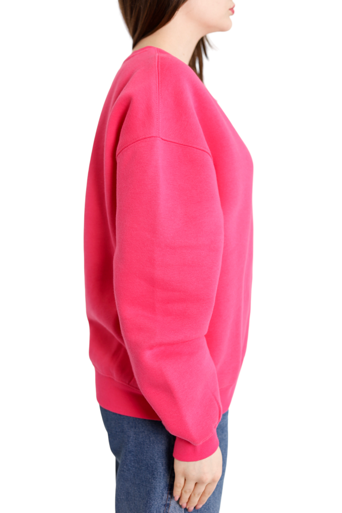 AMI Paris Sweatshirt Satin Label Fuchsia