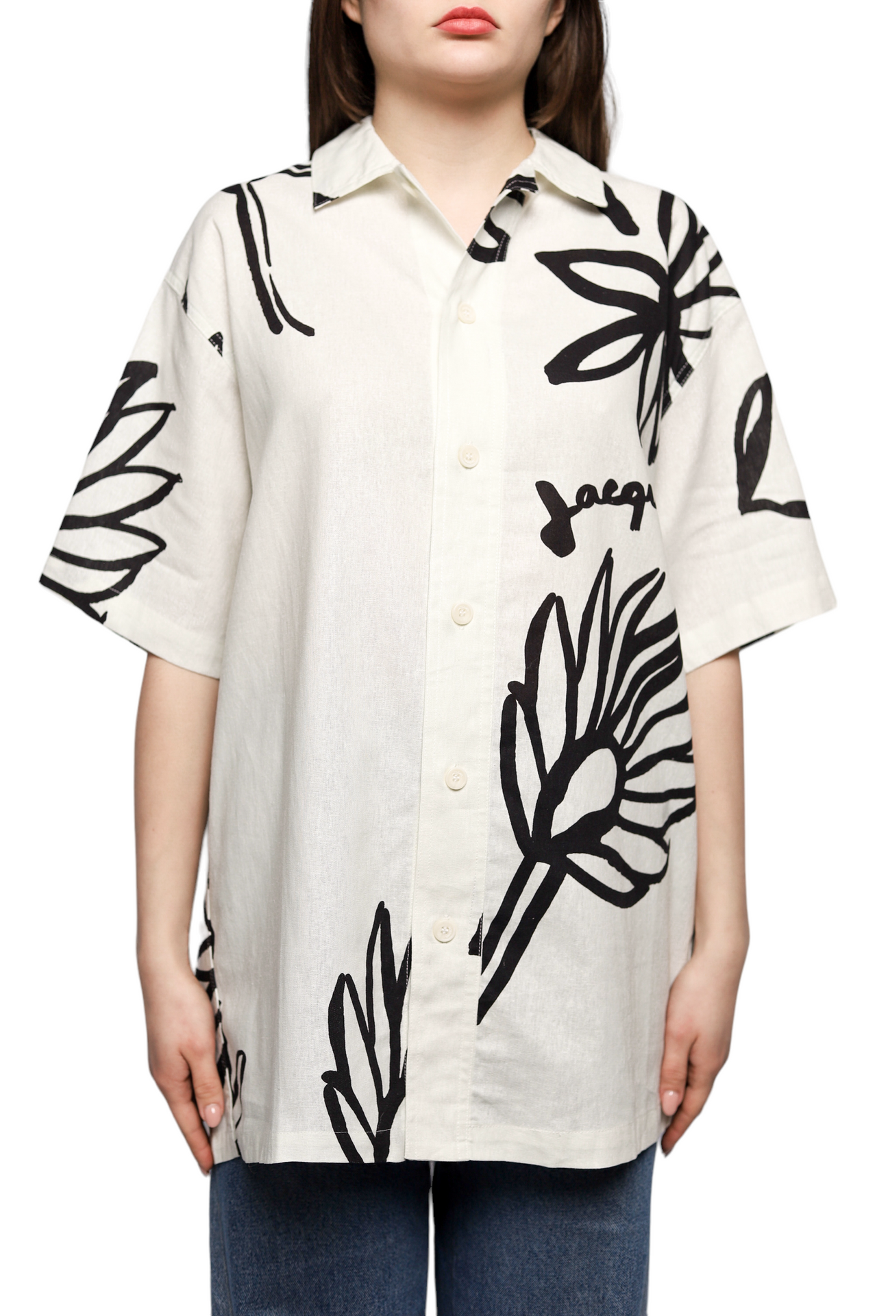 Jacquemus La Chemise Moisson Short Sleeve Shirt White