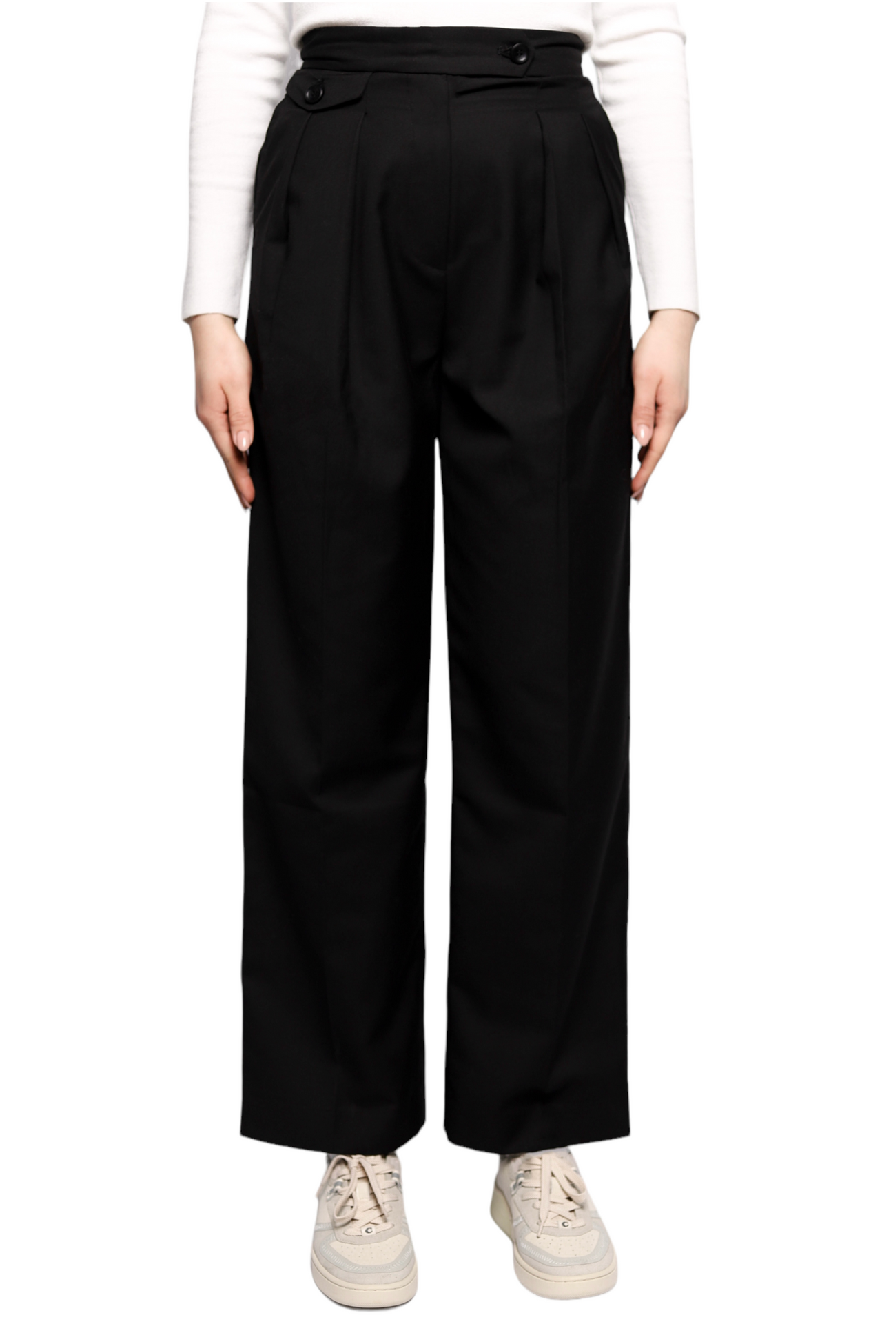 The Row Marcellita Pant in Virgin Wool Black