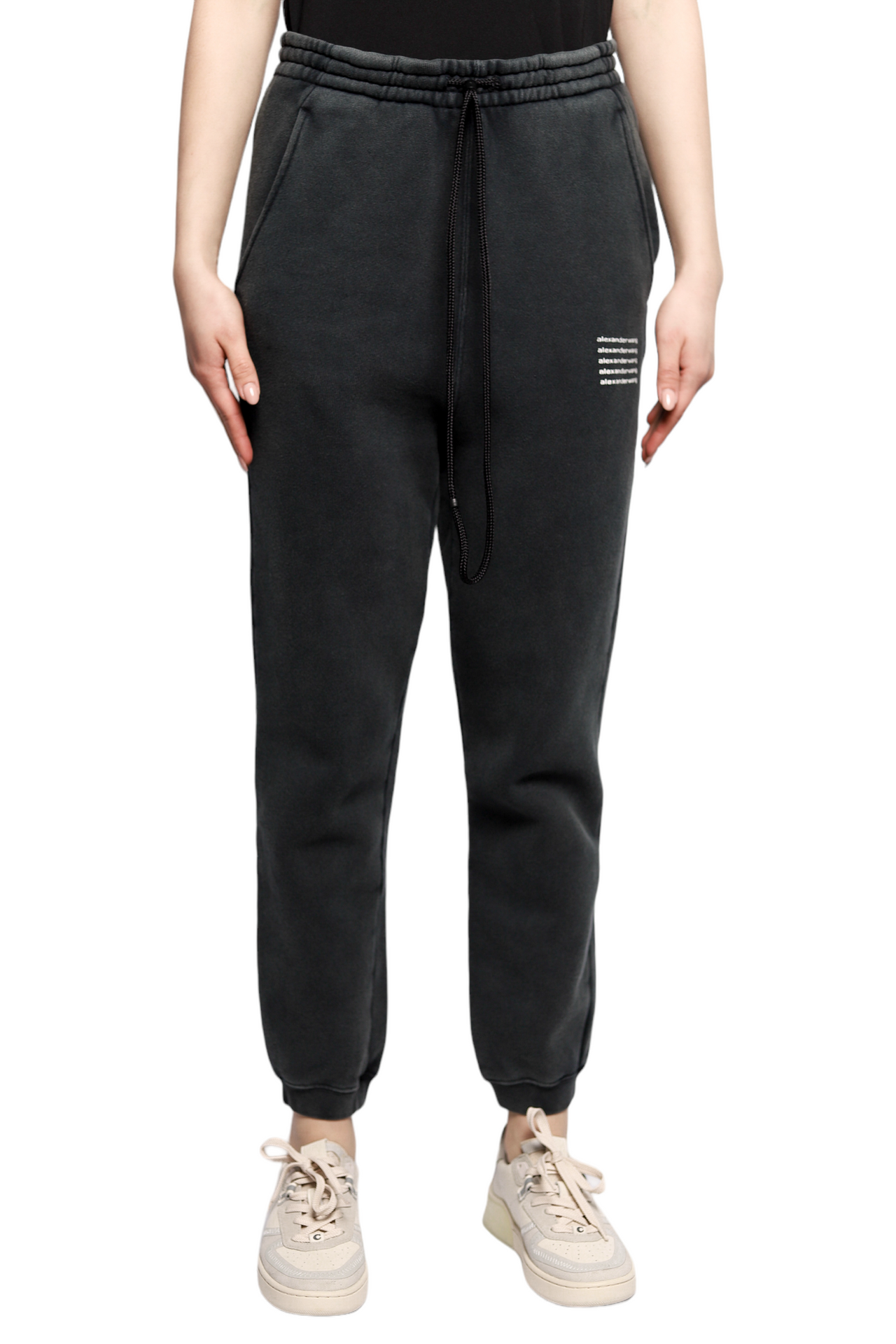 Alexander Wang Acid Wash Sweatpant In Dense Fleece