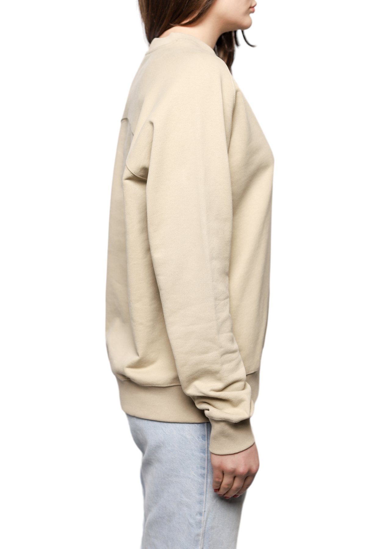 AMI Paris Broderie Sweatshirt Beige
