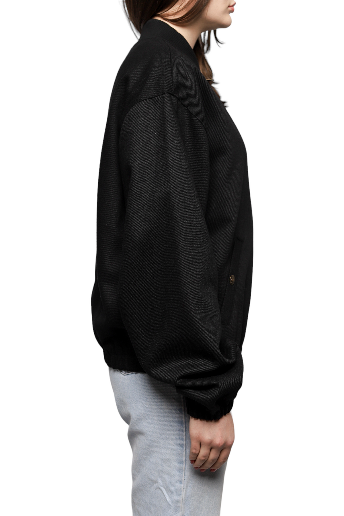 AMI Paris Ami De Coeur Bomber Jacket Black