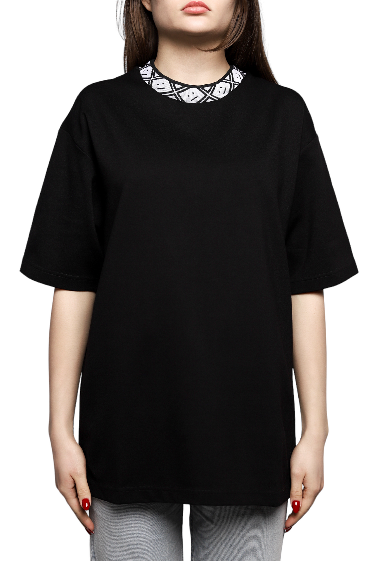 Acne Studios Eternal Rib Face Tee Black