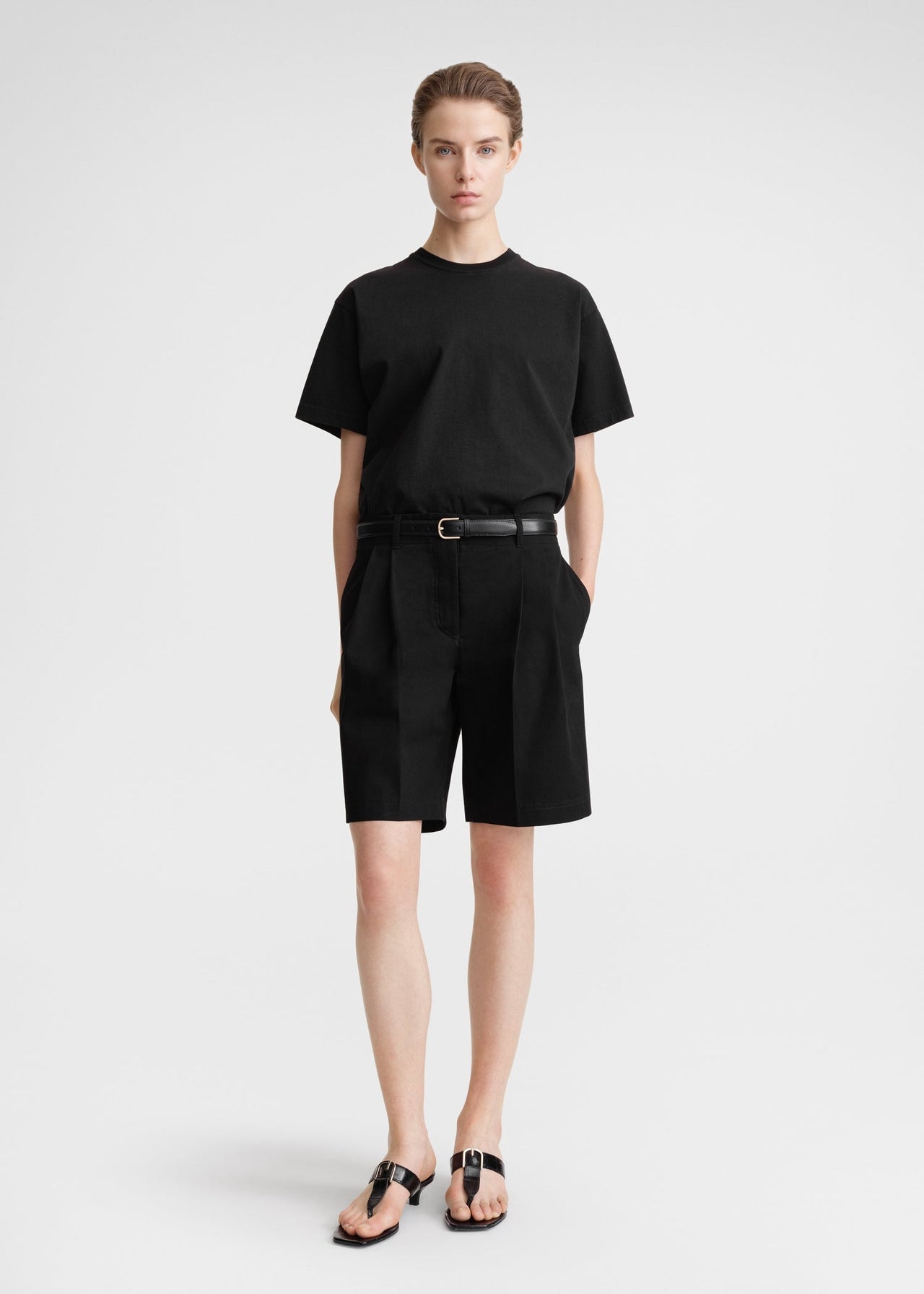 Toteme Oversized Cotton Tee Black
