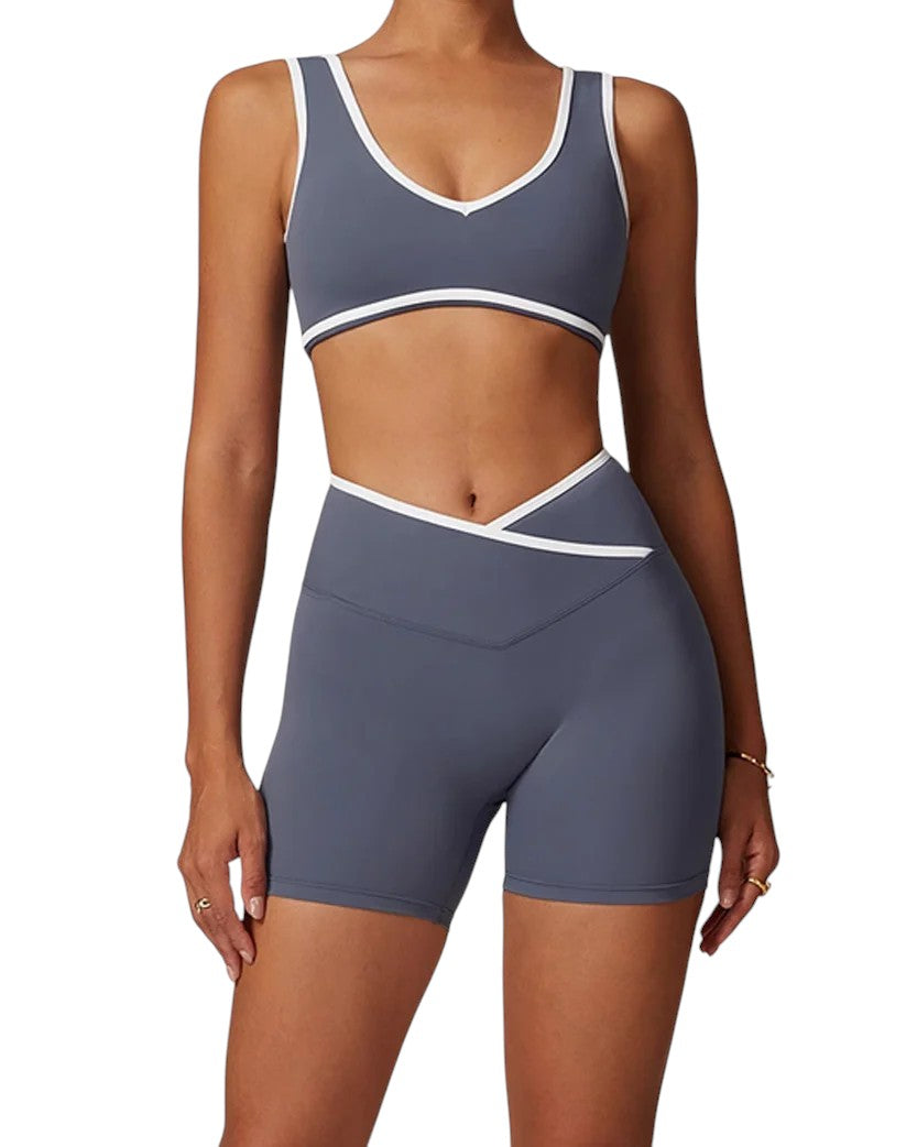 Alo Yoga Contrast Line Bra Grey 88432-GY