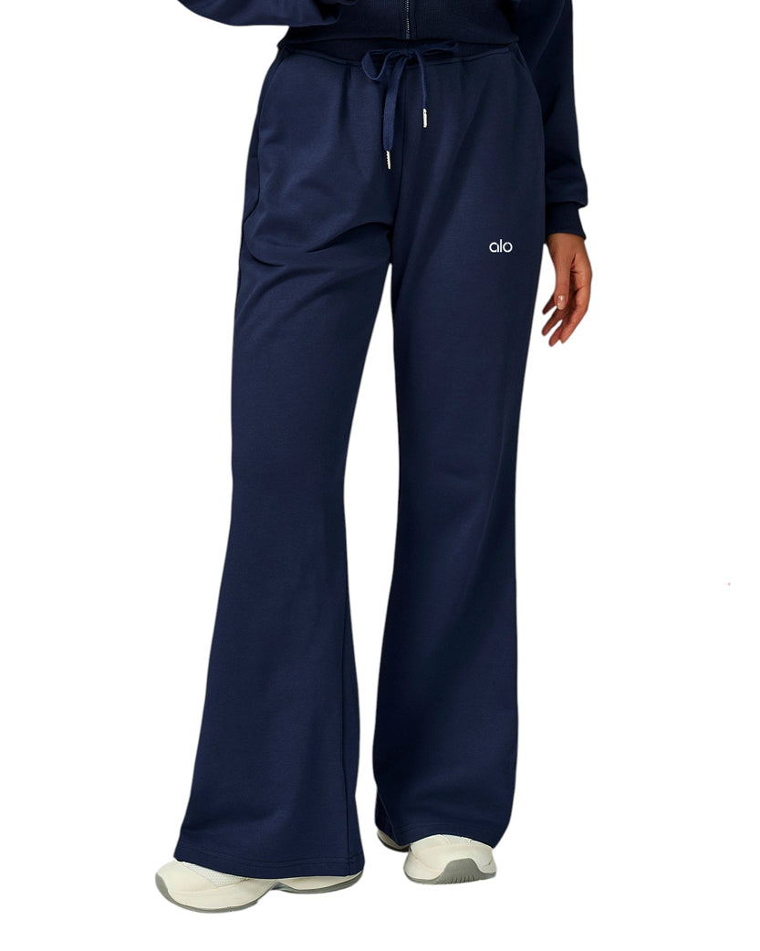 Alo Yoga Serenity Wide Leg Sweatpants Blue EWK20302-BL