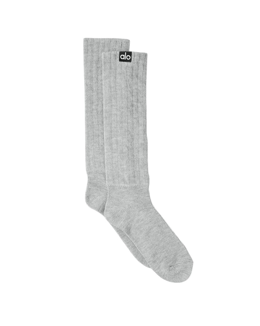 Alo Yoga Unisex Scrunch Socks Grey