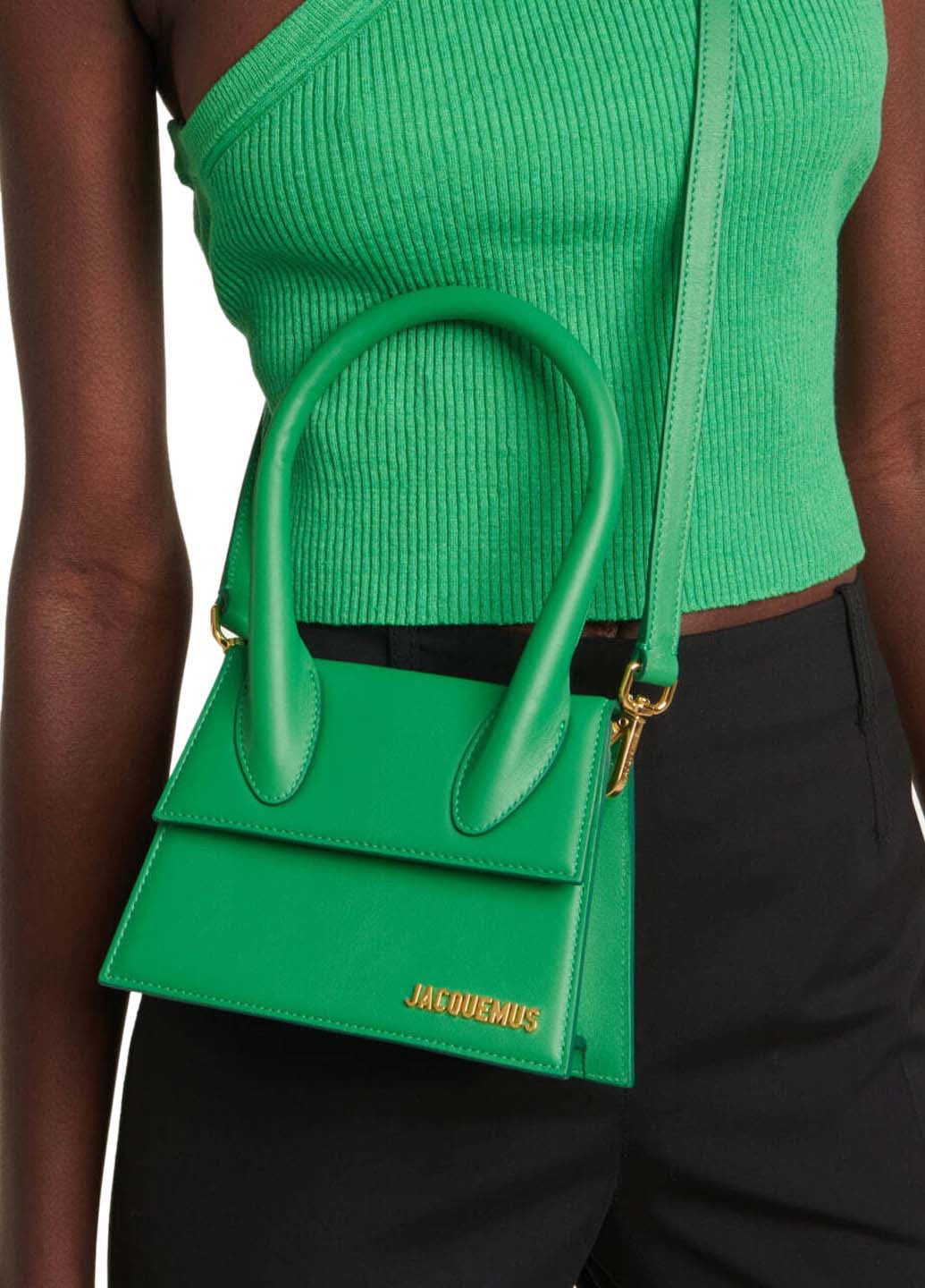 Jacquemus Le Chiquito Medium leather bag Green