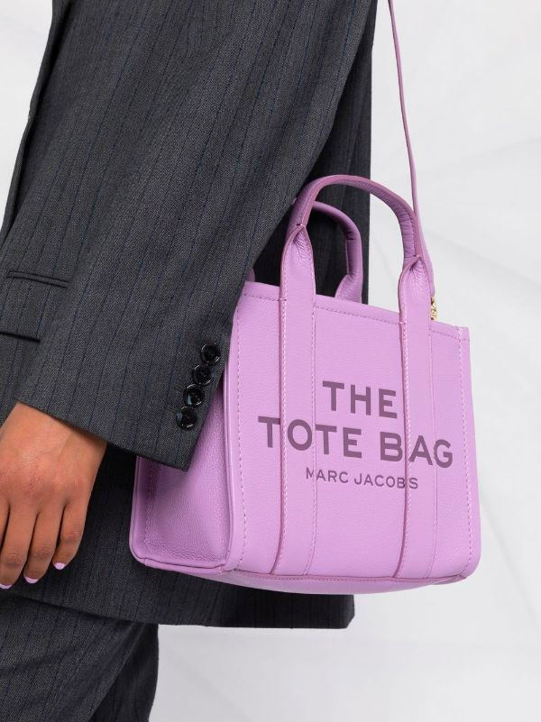 Marc Jacobs Leather Small Tote Bag Purple