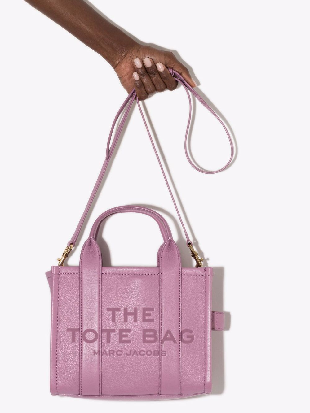 Marc Jacobs Leather Mini Tote Bag Purple