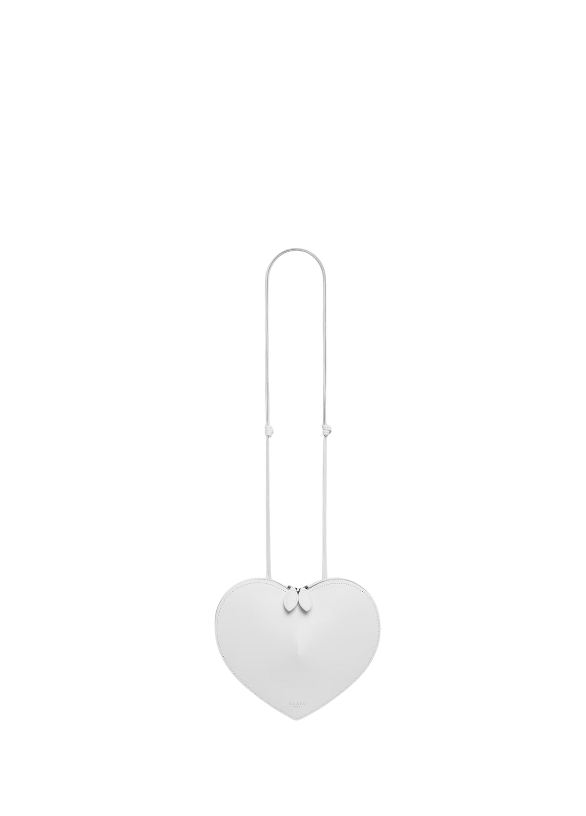 Alaia Le Coeur Bag in Calfskin Optical White