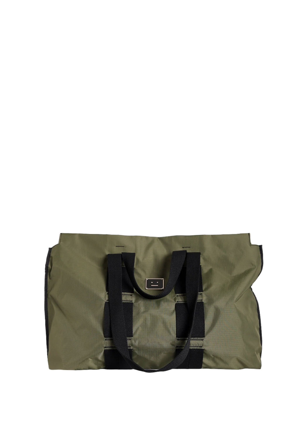 Acne Studios Arvid Plaque Face Tote Bag Khaki Green