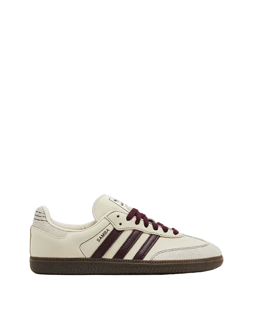 Adidas Wmns Samba OG 'Wonder White Maroon'