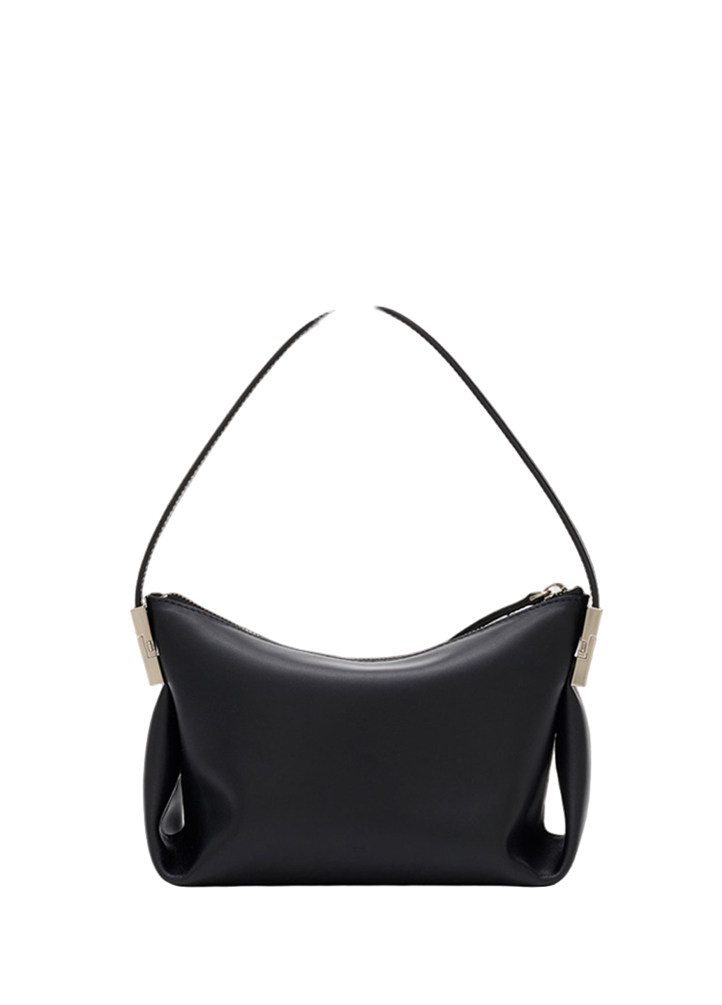Osoi Bean Leather Shoulder Bag Black