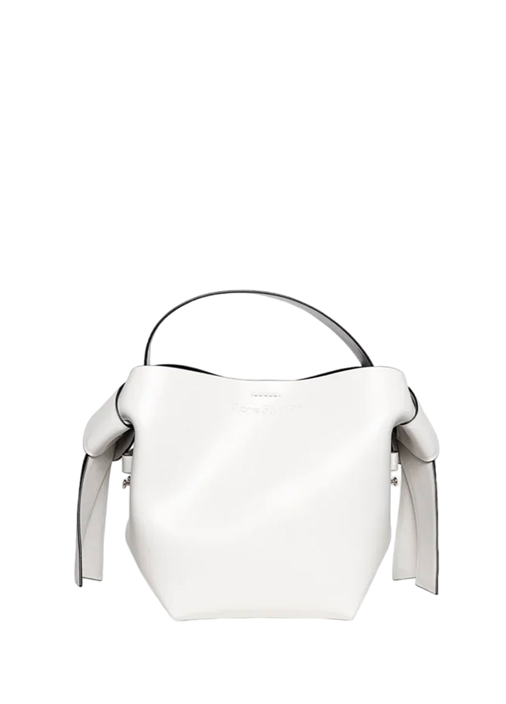 Acne Studios Musubi Medium leather shoulder bag White
