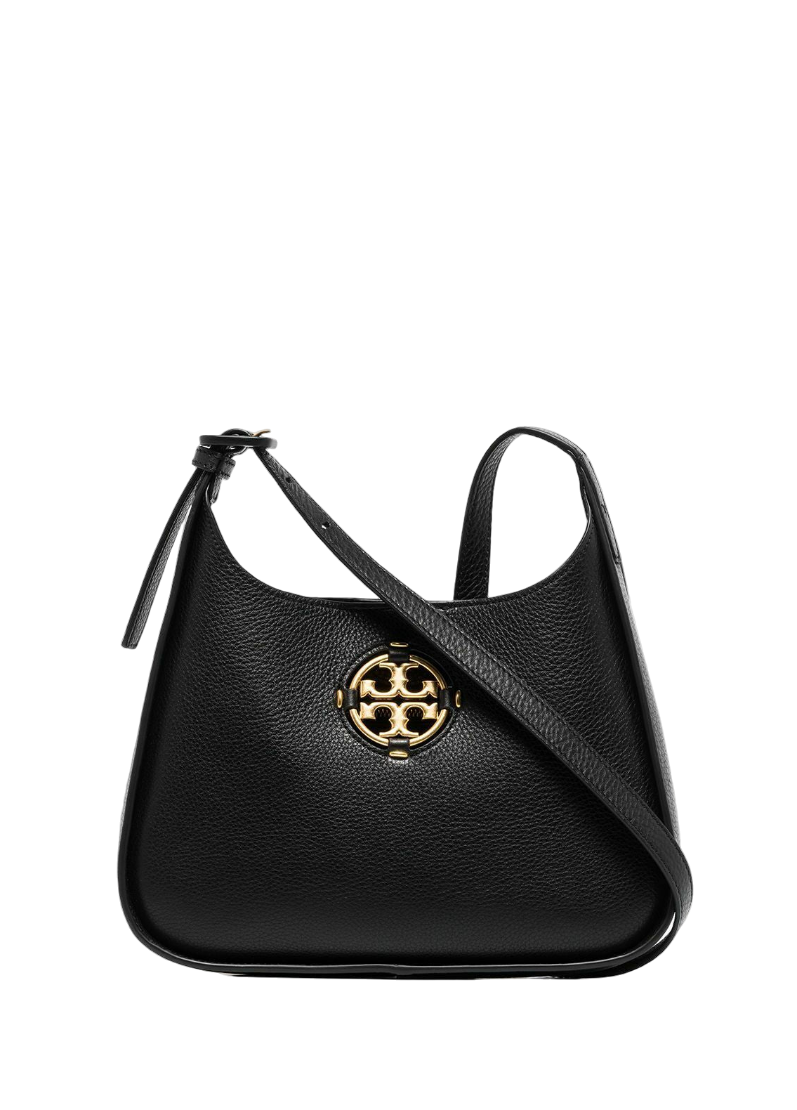Tory Burch Miller Leather Hobo Bag Black