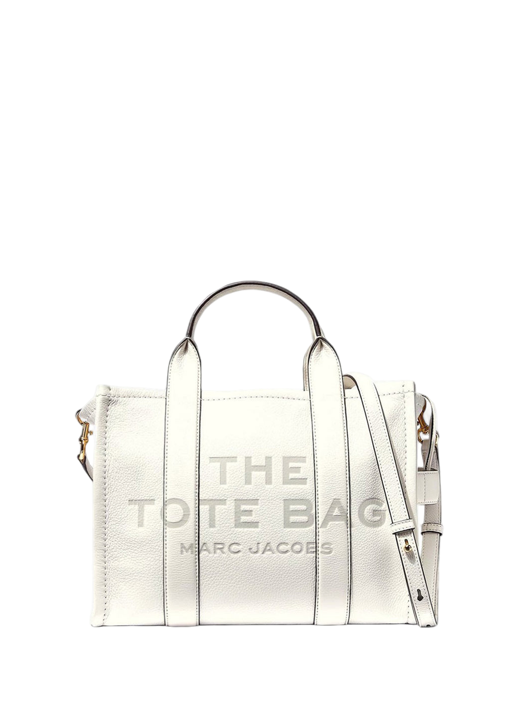 Marc Jacobs Leather Small Tote Bag White